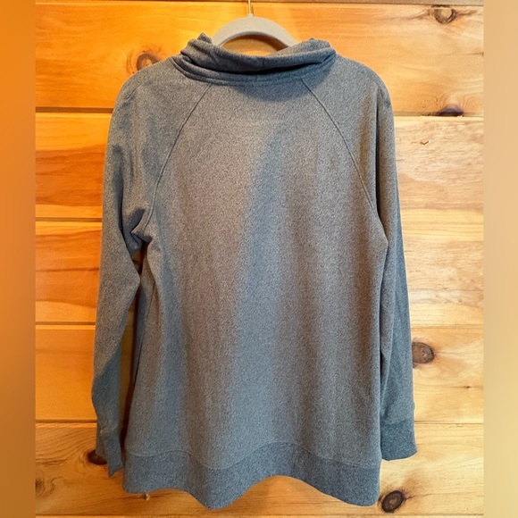J Jill Cow Neck pullover size XS poly/spandex.  Grey - Picture 4 of 12